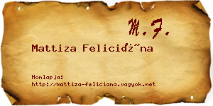 Mattiza Feliciána névjegykártya